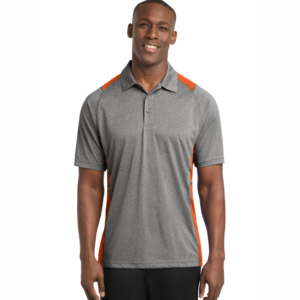 Heather Colorblock Athletic Polos