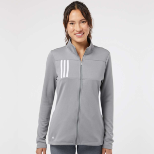 Adidas Women's 3 Stripe Full-Zip Sweatshirts