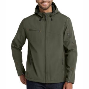 Textured Hooded Soft Shell Jackets