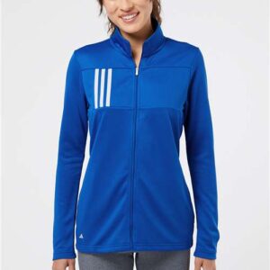 Adidas Women's 3 Stripe Full-Zip Sweatshirts