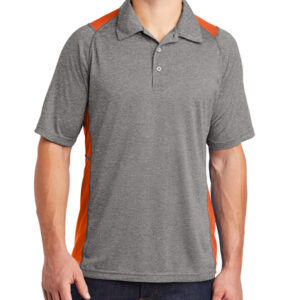 Heather Colorblock Athletic Polos