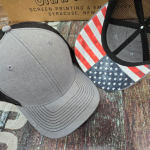 Trucker Caps with American Flag Under Brim (12pc Minimum)