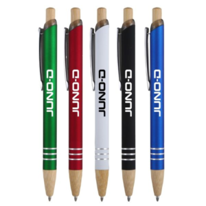 Recycled Aluminum Pens with Bamboo Accents (Minimum 150)