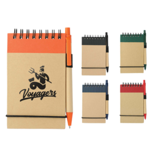 FSC Small Recycled Notebooks with Pens (Minimum 300)