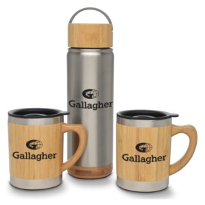 Bamboo Mugs and Water Bottle Gift Sets (Minimum 36)