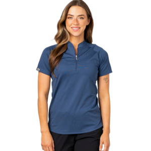 Women's Short Sleeve Zip Polos by Storm Creek