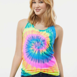 Women's Tie-Dyed Racerback Tank Tops (Minimum 24)