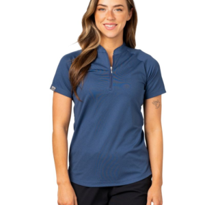 Women's Short Sleeve Zip Polos by Storm Creek