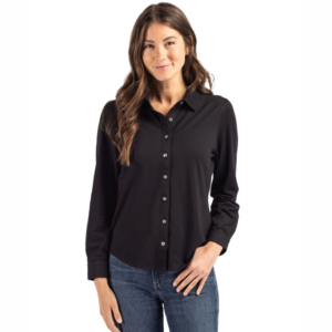Cutter & Buck Recycled Cotton-Blend Women's Button Down Shirts