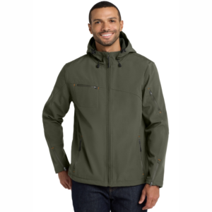 Port Authority Textured Hooded Soft Shell Jackets
